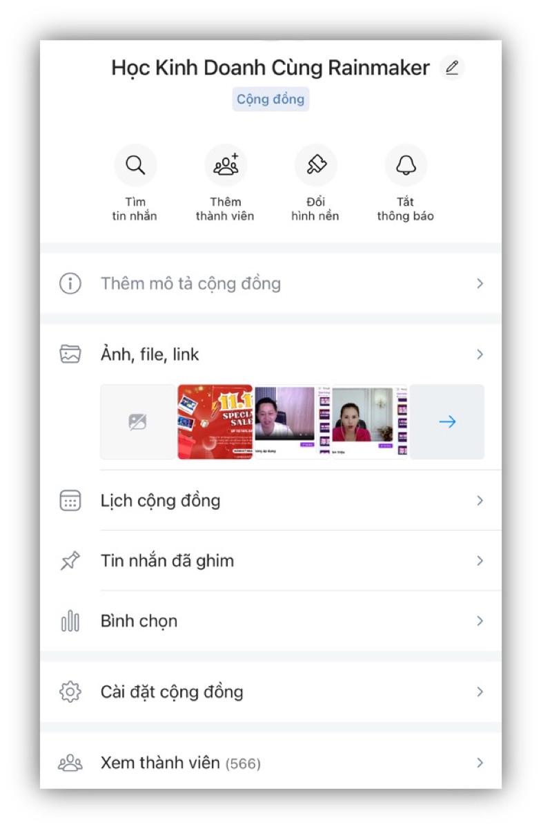 Cộng đồng hơn 560 thành viên