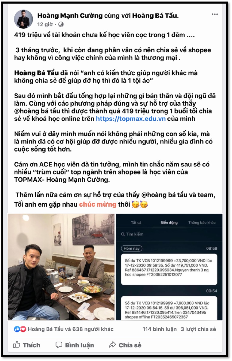 419 triệu trong một đêm