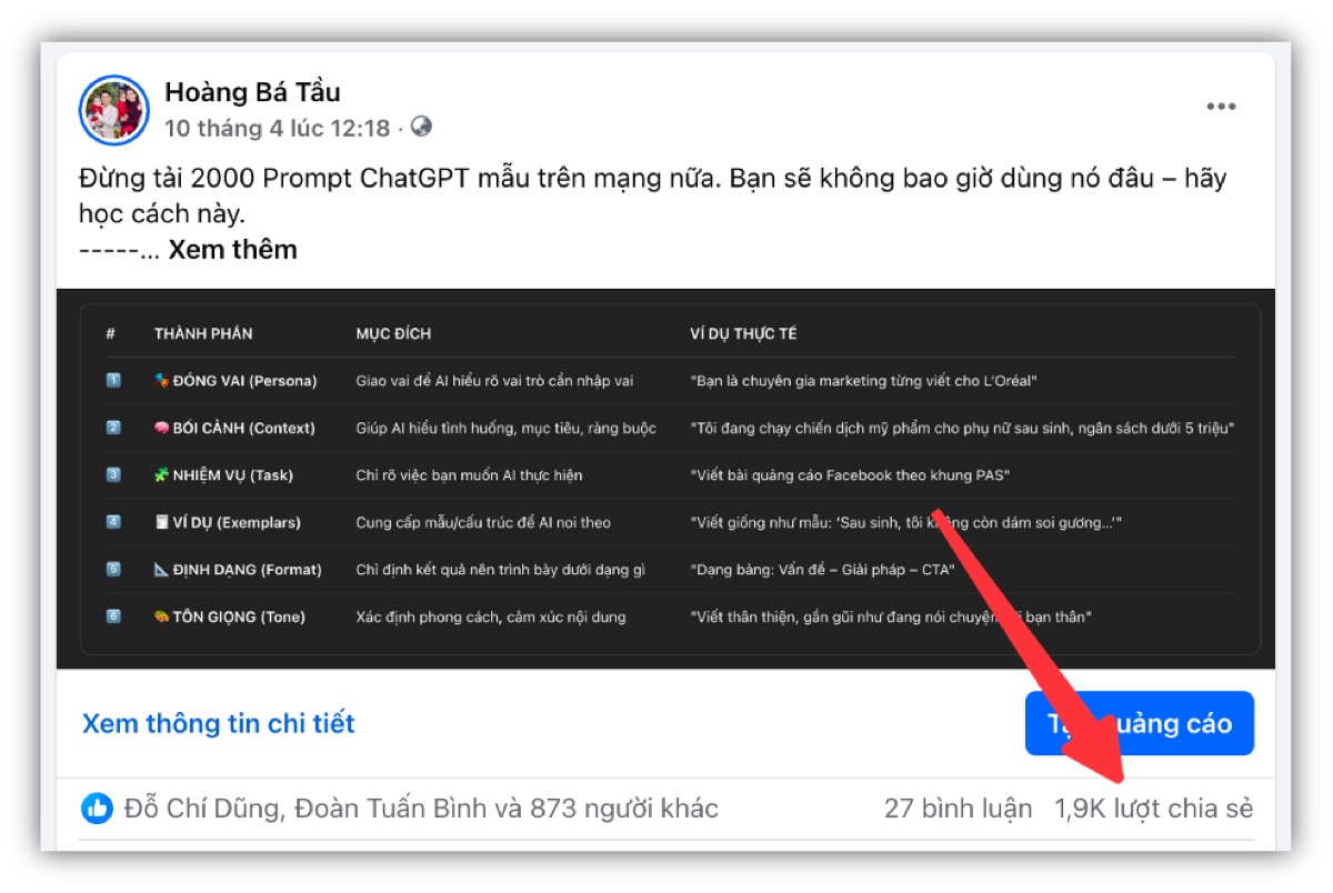 Bài 2000 prompt ChatGPT