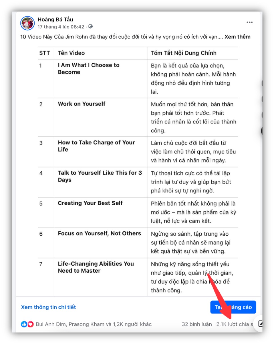 Bài 10 video Jim Rohn