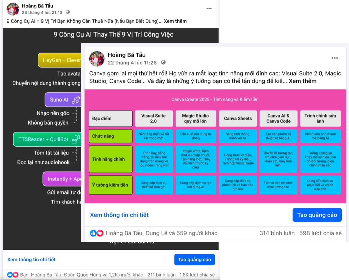 Bài 9 công cụ AI thay 9 vị trí